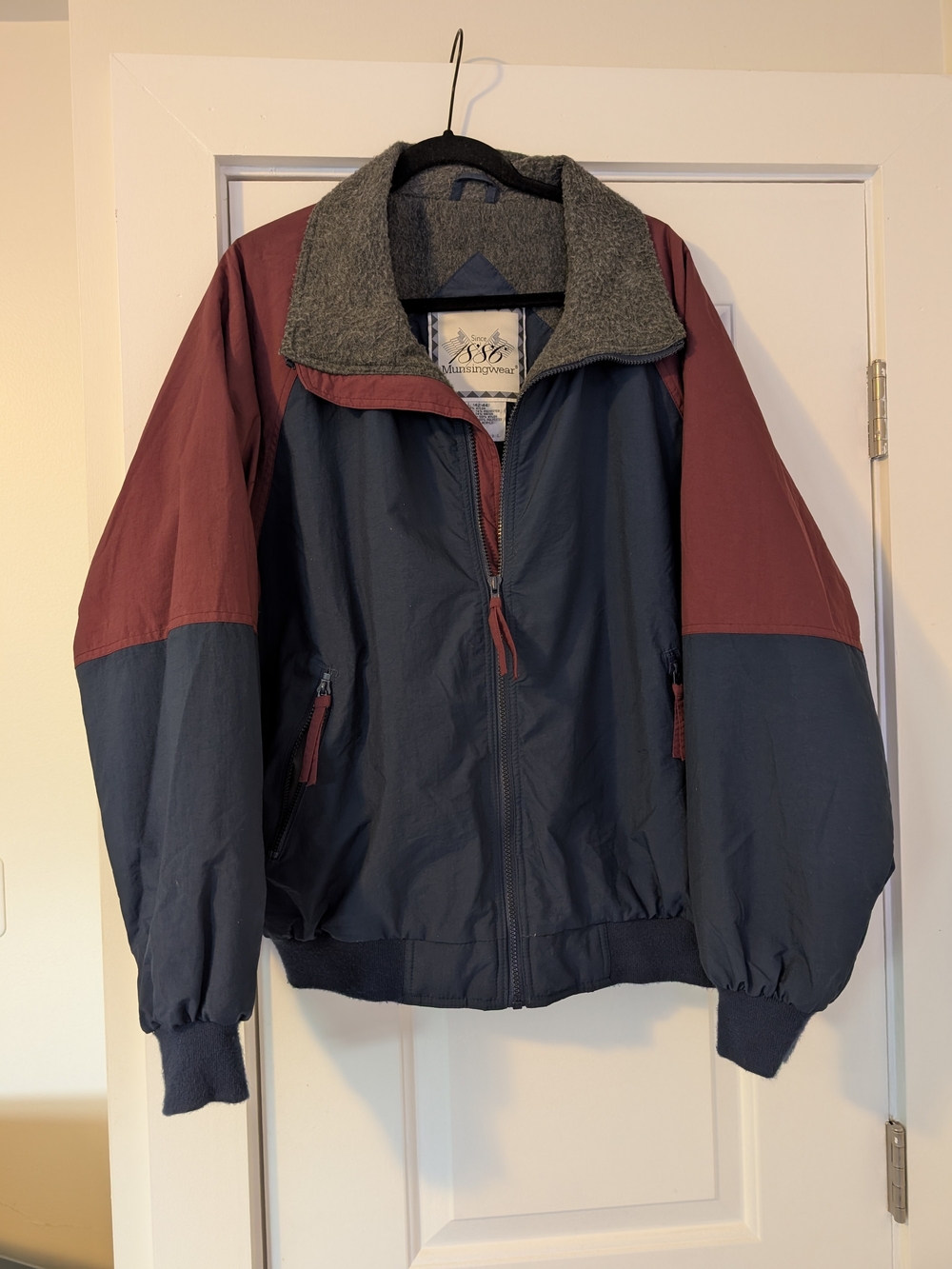 Vintage Two-Tone Men's Jacket - Navy & Burgundy